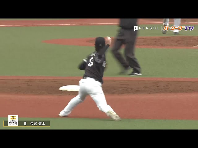 ホークス・今宮 流石のスーパープレーを別角度から
