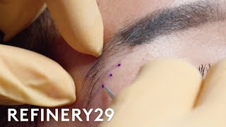 I Got My Eyebrow Pierced For The First Time | Macro Beauty | Refinery29