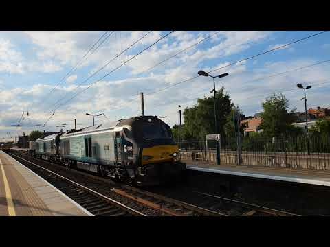 68 004/9 on the Sellafield - Crewe nuclear  7/6/22 at Wigan North Western.