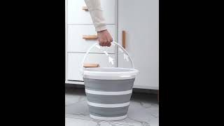 Skladací vedierko 10L sivý