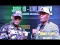 JULIO CESAR CHAVEZ JR & ANDERSON SILVA SIZE EACH OTHER UP; GO FACE TO FACE AHEAD OF FIGHT AT PRESSER