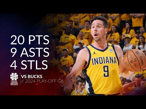 TJ McConnell 20 pts 9 asts 4 stls vs Bucks 2024 PO G6