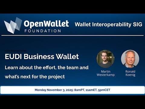 20251103 WISIG EUDI Business Wallet with Martin Westerkamp & Ronald