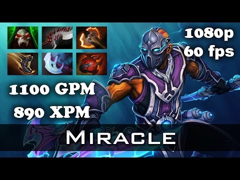 Miracle Anti Mage 1100 GPM 890 XPM Dota 2