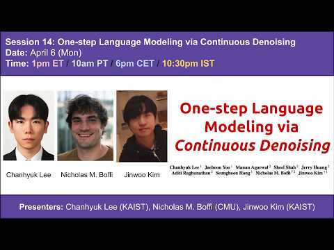 S14 | One-step Language Modeling via Continuous Denoising
