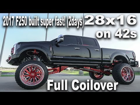 2017 F250 ON 12 INCH LIFT WITH 28 INCH WHEELS BUILT SUPER FAST! IN TWO DAYS MUST WATCH!!!
