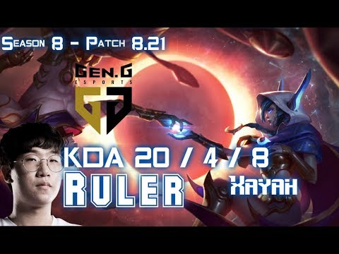 GEN Ruler XAYAH vs EZREAL ADC - Patch 8.21 KR Ranked