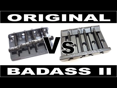 Leo Quan BADASS III is back 4 string (3 screw) Grooved CHROME bass bridge Fender Precision Jazz Telecaster image 2