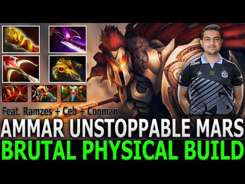 AMMAR VS RAMZES666 (Ft. Cooman + Ceb) | Mars | Brutal Physical Build | Dota 2 Pro Gameplay Highlight