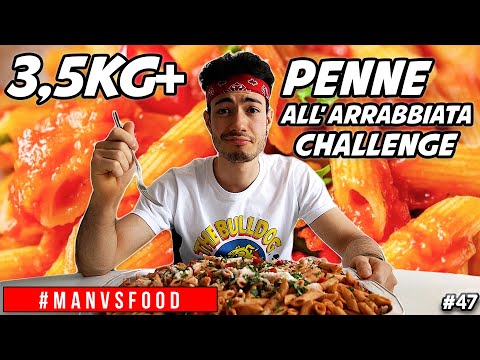 MANGIO 3,5KG + di PASTA ALL'ARRABBIATA Challenge - Cheat Day ITA | MAN VS FOOD