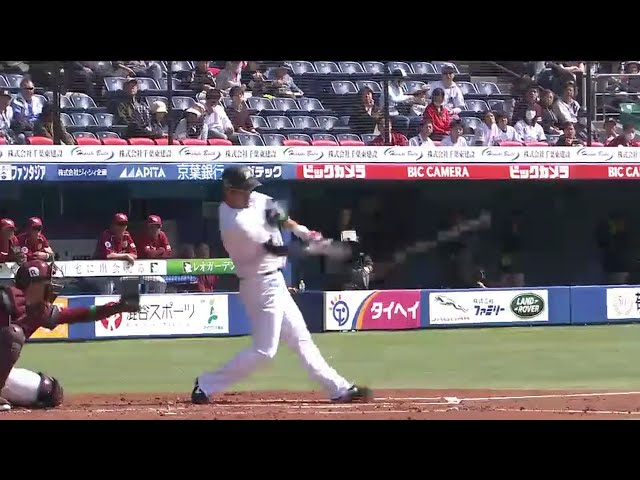 【1回裏】マリーンズ・清田 左中間を破る先制タイムリーヒット!! 2016/3/29 M-E