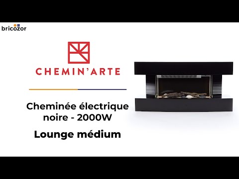 Cheminée Lounge Medium - Flamme 3D - Noire ou Blanche CHEMIN' ARTE