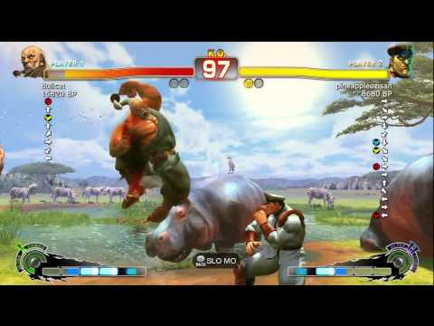 Bullcat [Gouken] vs pineappleozisan [Bison] SSF4 Japanese Online Ranked Matches - TRUE-HD