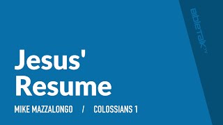 Jesus' Resumé