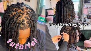 how to: two strands twists on locs tutorial | Nylajai