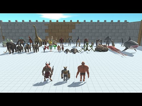 GHOR HAMMER WITH MINOTAUR & HILL GIANT VS BOSS & MINI BOSS - Animal Revolt Battle Simulator