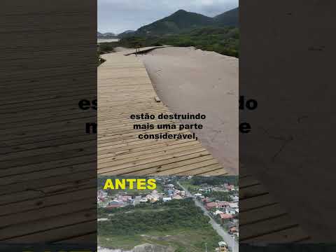 Protesto contra a degradação ambiental na Praia do Siriú, Garopaba, Santa Catarina