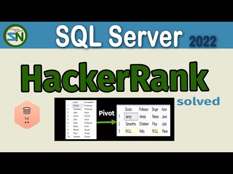 Hackerrank Solve Occupations Using Sql Server Pivot Command