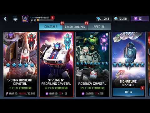 Transformers forged to fight, 5 star crystal opening (bad luck)(my 6th 5 star*)