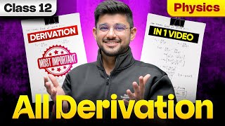 All Most Important Derivations of Physics Class 12th | Ravi Sir | CBSE 2026