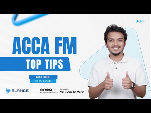 Tips to crack FM I ACCA FM | Financial Management I ACCA I Ajay Babu I Elance