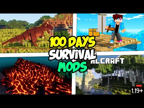 Top 5 Mods For 100 Days Survival In Minecraft 1.19+ || mcpe survival mods || part 2