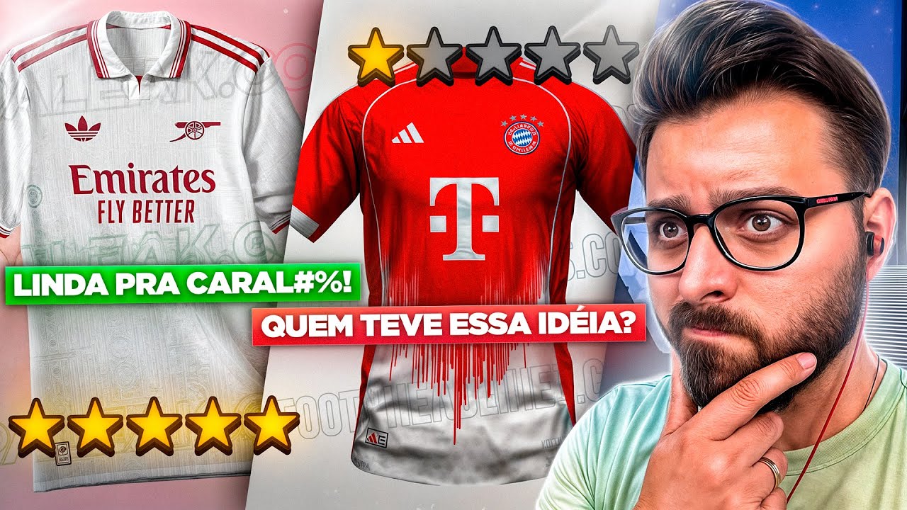 🚨 NOVAS CAMISAS PRA TEMPORADA 25/26 - ARSENAL tá 😍, BAYERN tá 💩