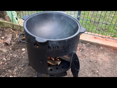 SET Feuerofen Kukmara + Kazan Gusseisen Vorstellung und Einbrennen