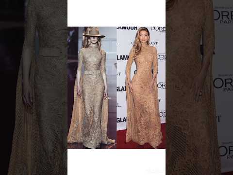 Model Vs Celebrities Runway Vs Red Carpet Look #runway #fashion #supermodel