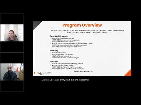 [Webinar] UTRGV Master of Accountancy (MACC)- Accelerated Online program | 1-Year Fully Online