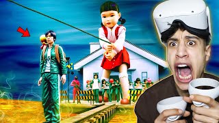 نظارة الواقع الافتراضي لعبة الحبار الجزء الاخير نط الحبل ! | Squid Game ????????