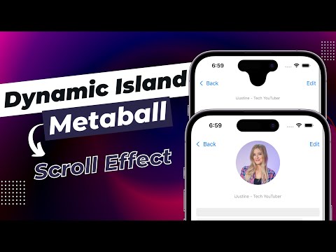 SwiftUI Dynamic Island Scroll Animation Metaball Animation - Liquid Blob Animation - Xcode 14 thumbnail