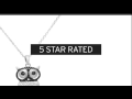 Black And White Diamond Owl Necklace