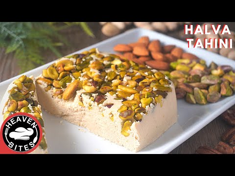 4 ingredients, 10 minutes, no bake, no flour, Halva Tahini Recipe sweet