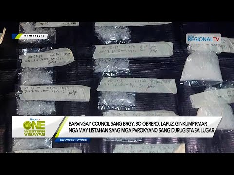 One Western Visayas: Listahan sang mga parokyano sang durugista sa Barangay