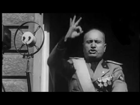 Historical Footage of Mussolini's speech