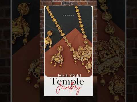 Manek ratna high gold designer beautiful temple long necklac...