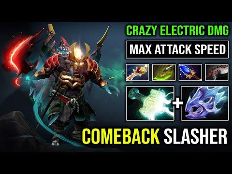 BRUTAL Slash Until Comeback Max Electric Attack Speed Juggernaut with RP Empower Cleave DotA 2