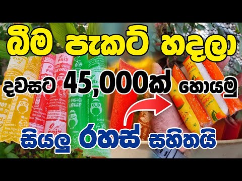 බීම පැකට් ව්‍යාපාරය | Ice packet business sinhala | Swayan Rakiya | Business Ideas 2025| Bima packet