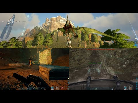 ARK LIONS DEN DAY 1 PVP RAIDING BEAR CAVE