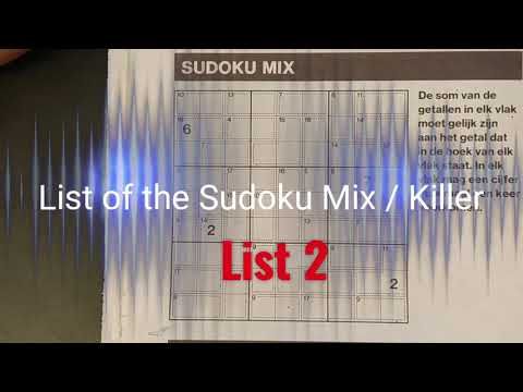 List 2 of the Sudoku Mix / Sudoku Killer