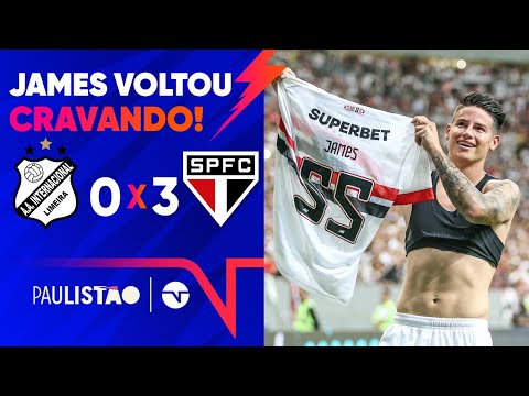 JAMES MARCA NO RETORNO E FERREIRINHA ANOTA GOLAÇO! | INTER DE LIMEIRA 0 X 3 SÃO PAULO