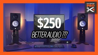 PROFESSIONAL AUDIO SETUP for editors (DIY Acoustic Panels + Yamaha HS5 and HS8S Subwoofer Review)