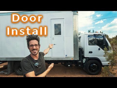 Install a door on a Box Truck Tiny Home Conversion
