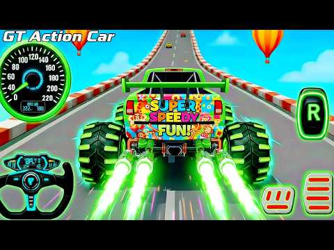 Mega Ramp Monster Car Racing 3D - Extreme Car Stunts -Android Gamepla #MegaRamp #3DGames #CarRacing