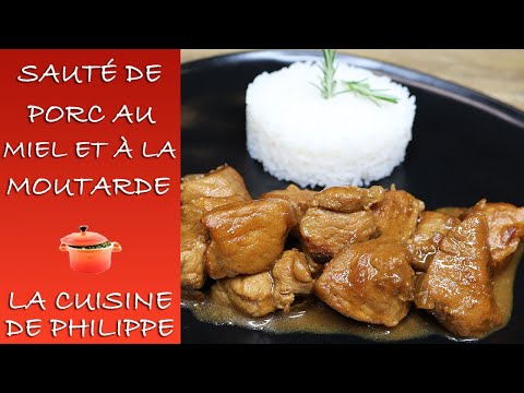 Sauté de porc au miel et à la moutarde