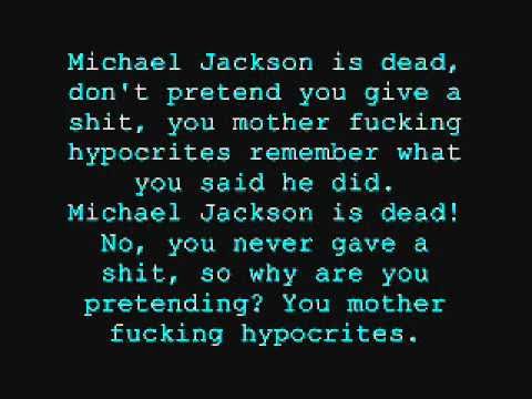 Jon Lajoie-Michael Jackson is dead  [with lyrics]