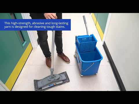 Slide 3 - Microbristle Flat Mop Safety Floor 40cm (video)