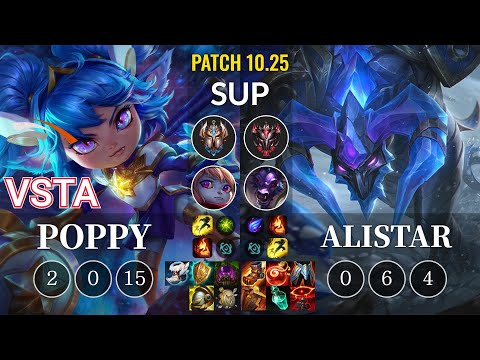 HLE Vsta Poppy vs Alistar Sup - KR Patch 10.25