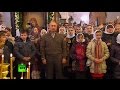 Путин и Медведев приняли участие в рождественских богослужениях 
